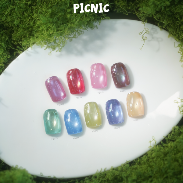 [ Pre-Order ] F Gel Picnic Water Droplet Collection- 9 color Magnetic set