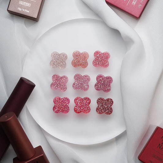 [ Pre-Order ] F gel Crimson Stud Collection- 9 color glitter set