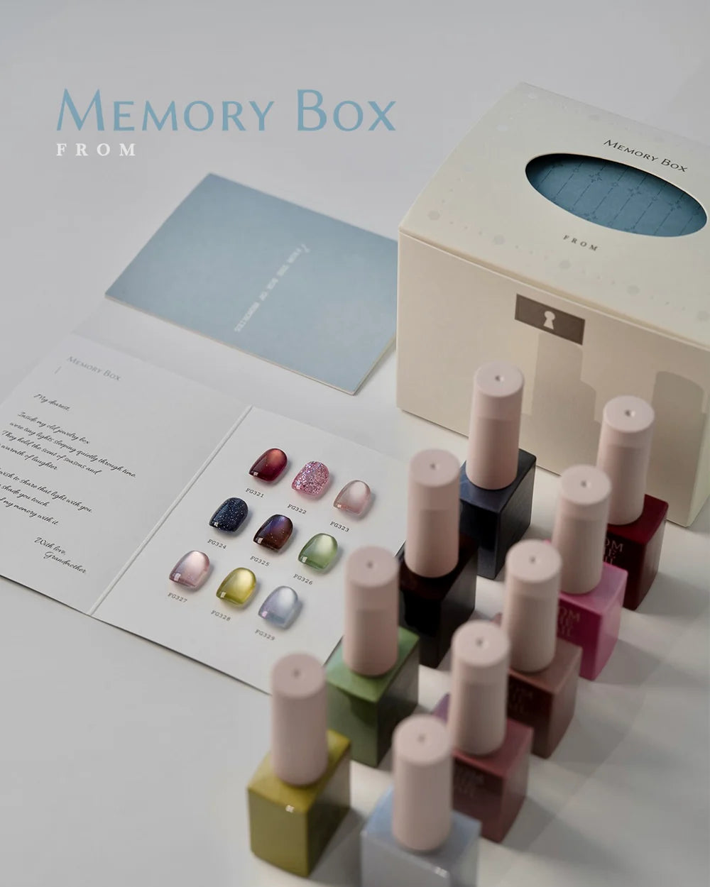 [ Pre-Order ] F gel Memory Box Collection - 9 color Magnetic Glitter set