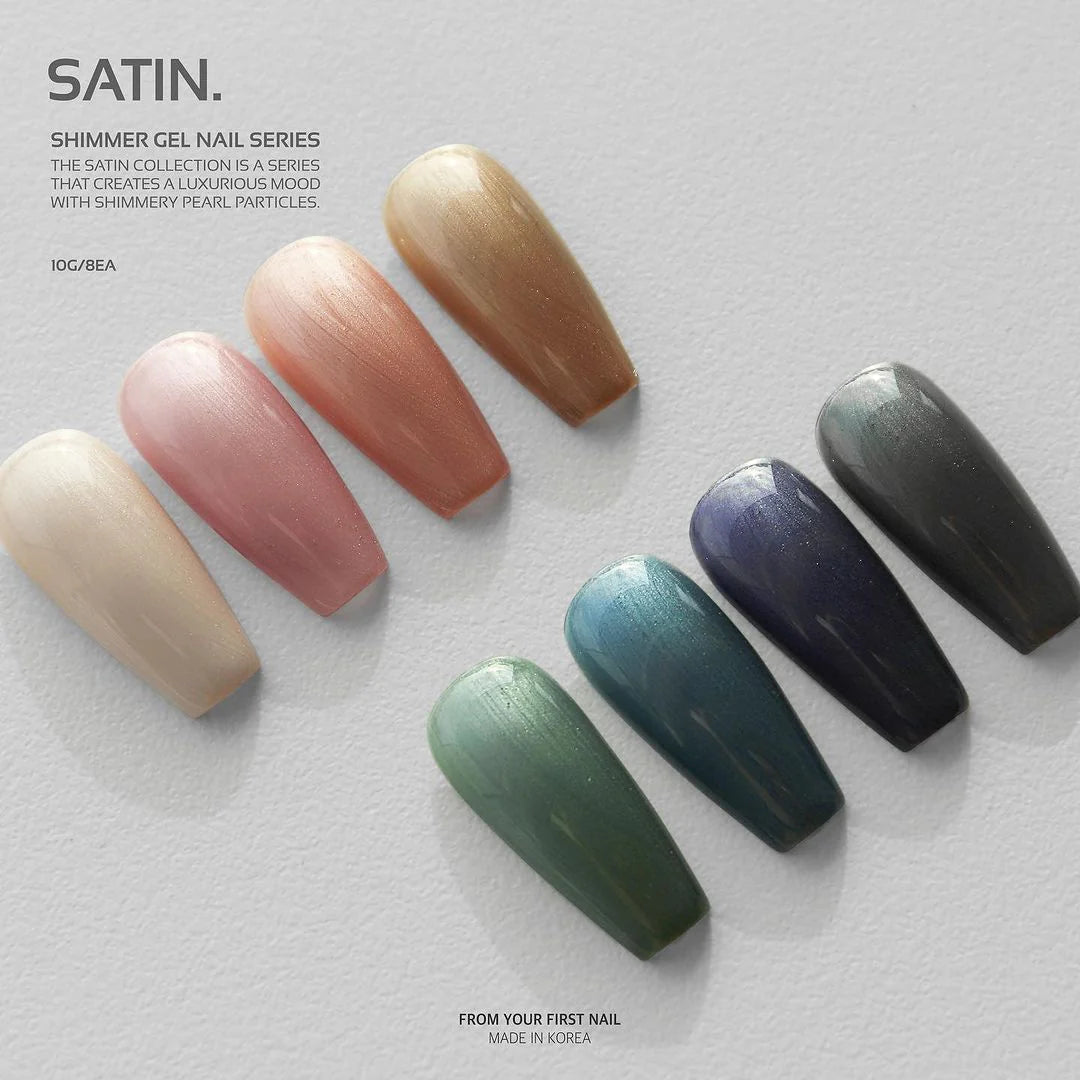 [ Pre-Order ] F Gel Satin Collection - 8 Glitter Color Set